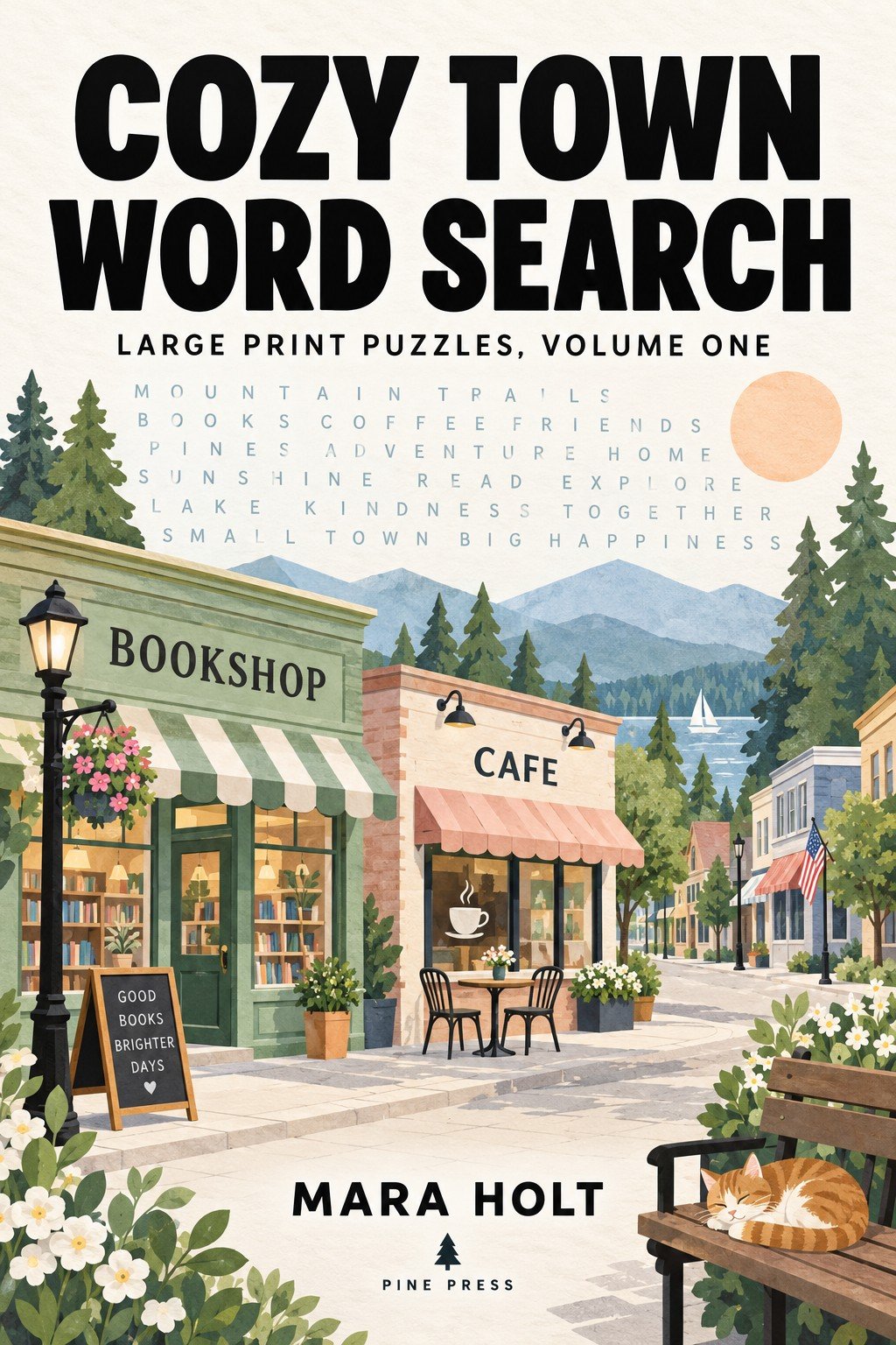 Cozy Town Word Search — Large Print Puzzles Volume One