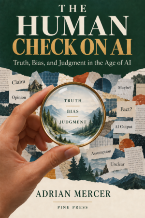 Book cover of The Human Check on AI by Adrian Mercer
