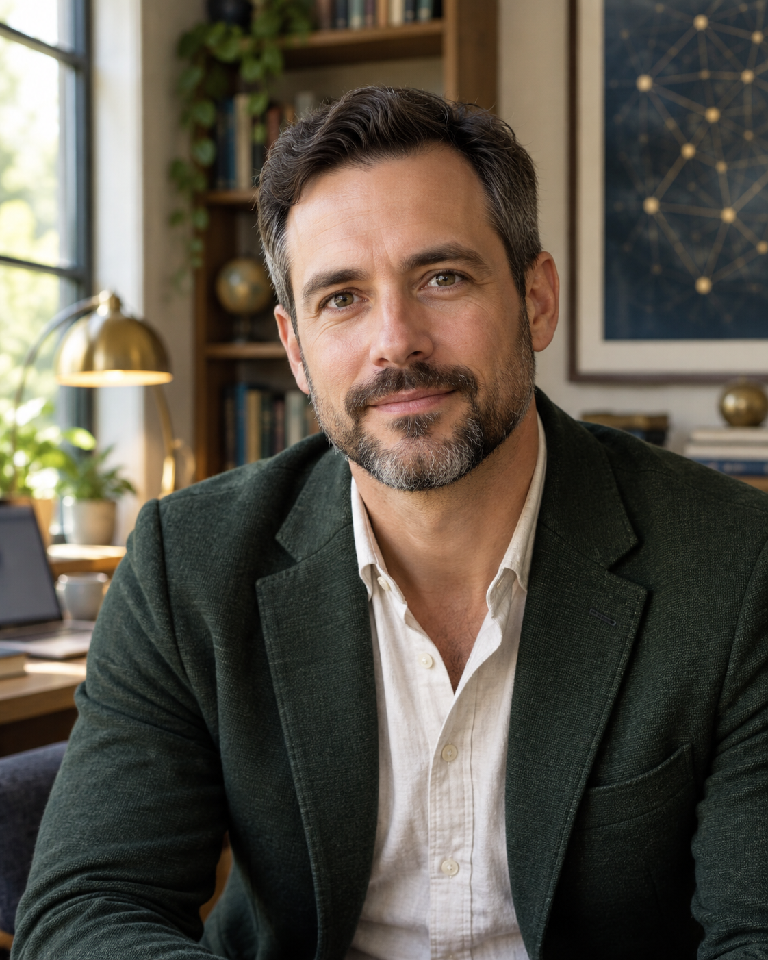 Portrait of Pine Press author Adrian Mercer